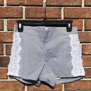 Blue & White Stripe Women’s Shorts